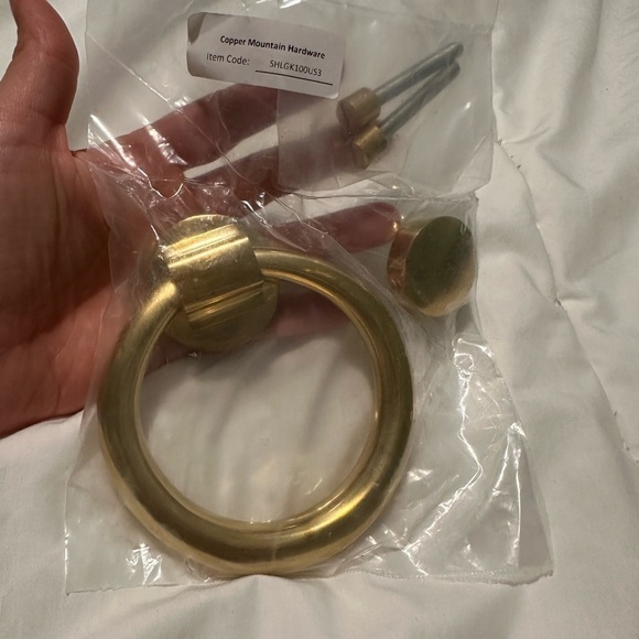 Copper Mountain Hardware Solid Brass Traditional Ring Door Knocker, 5 1/2 Inches - Picture 3 of 7